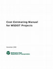 Cost Estimating Manual for WSDOT Projects Cover Page