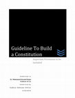 Research paper thumbnail of Guideline to Build a Constitution: Important provisions to be included