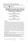 EXPERIMENTAL STUDY OF NANO SILICA AND SILICA FUME CONCRETE COLUMN SUBJECTED TO CORROSION Cover Page