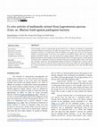 In vitro activity of methanolic extract from Lagerstroemia speciosa (Linn. ex. Murray) bark against pathogenic bacteria Cover Page