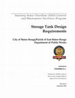 Storage Tank Design Requirements City of Baton Rouge/Parish of East Baton Rouge Department of Public Works Cover Page