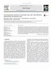 Research paper thumbnail of Low-temperature operation of perovskite solar cells: With efficiency improvement and hysteresis-less