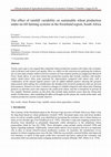 Research paper thumbnail of The effect of rainfall variability on sustainable wheat production under no-till farming systems in the Swartland region, South Africa