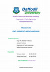 PROJECT ON KNIT GARMENTS MERCHANDISING Academic Supervisor Cover Page