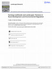 Research paper thumbnail of Landscape Research Farming Livelihoods and Landscapes: Tensions in Rural Development and Environmental Regulation