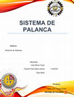 SISTEMA DE PALANCA Alumnos: Materia: Profesor Cover Page