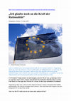 Research paper thumbnail of Ich glaube noch an die Kraft der Rationalität, interview mit academia.bz.it zu Krisenphänomenen und Zukuft im Europa der EU, 31 Mai 2017