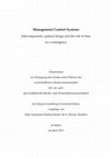 Management Control Systems Cover Page