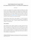 Research paper thumbnail of Online Marketplace Bans and Consumer Welfare ---  A tale of quality and long term investment, or a story of limited choice and higher prices