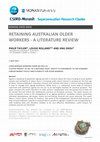 Retaining Australian older workers - A literature review Cover Page