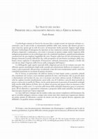 Research paper thumbnail of Le tracce del sacro. Presenze della religiosità privata nella Grecia romana.