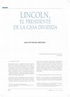 Lincoln, el Presidente de la casa dividida. El Cronista del Estado Social y Democrático de Derecho, nº 56, 2015. Cover Page