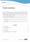 Conic sections Cover Page