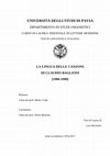 Research paper thumbnail of La lingua delle canzoni di Claudio Baglioni [1980-1990]