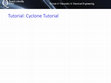 Tutorial: Cyclone Tutorial Cover Page