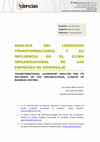 Research paper thumbnail of TRANSFORMATIONAL LEADERSHIP ANALYSIS AND ITS INFLUENCE ON THE ORGANIZATIONAL CLIMATE OF BUSINESS HOSTING Aceptación: 28 de julio de 2015