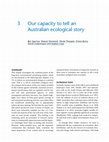 Our capacity to tell an Australian ecological story Cover Page