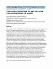 Research paper thumbnail of THE LEGAL EXPOSITION OF ABU YA'LA ON THE APPOINTMENT OF A QADI