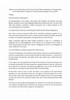 Research paper thumbnail of Speech UMP SSAGstudentsconfernce June2017