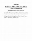 Research paper thumbnail of Michel Huglo (author) Plato's Timaeus and Music in the Carolingian Era