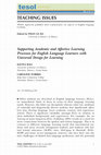 Research paper thumbnail of Supporting Academic and Affective Learning Processes for English Language Learners with Universal Design for Learning