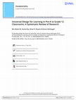 Research paper thumbnail of Universal Design for Learning in Pre-K to Grade 12 Classrooms: A Systematic Review of Research