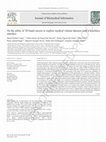 Research paper thumbnail of On the utility of 3D hand cursors to explore medical volume datasets with a touchless interface