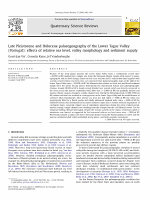 Research paper thumbnail of Late Pleistocene and Holocene palaeogeography of the Lower Tagus Valley (Portugal): effects of relative sea level, valley morphology and sediment supply