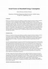 Research paper thumbnail of Social Factors in Household Energy Consumption