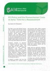 EU Policy and the Humanitarian Crisis in Syria: Time for a Reassessment Cover Page