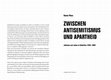 Zwischen Antisemitismus und Apartheid Cover Page