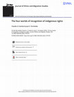 Research paper thumbnail of The four worlds of recognition of indigenous rights (JEMS 2020)