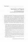 Research paper thumbnail of Searching for the Origin(al): On the Photographic Portrait of the Mouride Sufi Saint Amadou Bamba