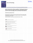 Asian food and culinary politics: food governance, constructed heritage and contested boundaries Cover Page