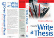 How to write a thesis Cover Page