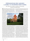 Research paper thumbnail of Późnogotycki piec kaflowy z zamku w Chudowie koło Gliwic