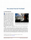 Research paper thumbnail of Does Jordan Want the West Bank?