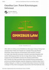 Research paper thumbnail of Omnibus Law Potret Ketertutupan Informasi