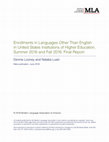 Research paper thumbnail of Enrollments in Languages Other than English in US Institutions of Higher Education, Fall 2016