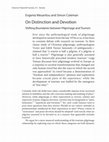 Research paper thumbnail of Mesaritou E., S. Coleman 2018. ‘On Distinction and Devotion: Shifting Boundaries between Pilgrimage and Tourism.’ Groniek, Number 215: 178-196