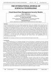 Research paper thumbnail of Cloud-Based Data Management Security Models