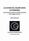 Research paper thumbnail of Le catene del valore dopo la pandemia