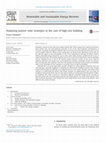 Analyzing passive solar strategies in the case of high-rise building Cover Page