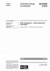 IEC/FDIS 31010 Risk management -Risk assessment techniques Gestion des risques -Techniques d'évaluation des risques Cover Page