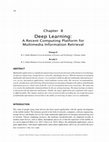 Research paper thumbnail of Deep Learning A Recent Computing Platform for Multimedia Information Retrieval