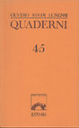 Research paper thumbnail of Quaderni del Centro Studi Lunensi, volume 4-5 (1979-1980)