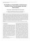 Research paper thumbnail of The Significance of Notch Width on the Performance Parameters of Inset Feed Rectangular Microstrip Patch Antenna