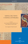 Critica del testo e critica letteraria Cover Page