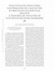 Research paper thumbnail of Fonctions de structures souterraines de l’âge du Fer en Bretagne occidentale (France) à travers les analyses de contenus de leurs mobiliers.