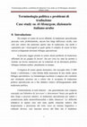 Research paper thumbnail of Terminologia politica e problemi di traduzione